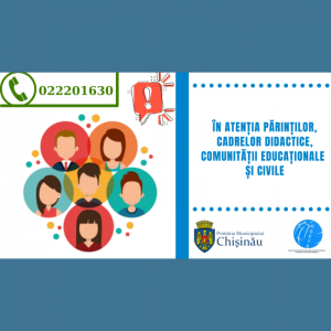 în atenția părinților, cadrelor didactice, comunității educaționale și civile